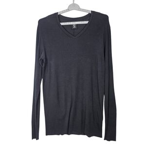 Thom Krom V neck ribbed  long sleeves shirt